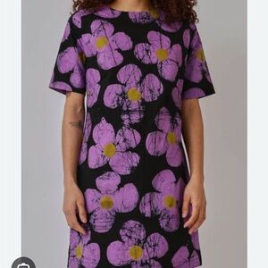 Osei Duro Muto Floral Mini Dress in Black and Purple